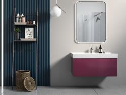 Turkuaz Sharp Etajerli Lavabo 100x48 cm Beyaz uygulama örneği