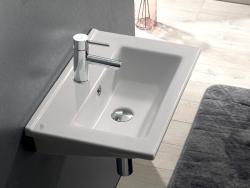 Turkuaz Arte Etajerli Lavabo 65x45 cm Beyaz uygulama örneği