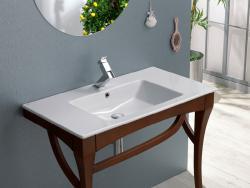 Turkuaz İbiza Etajerli Lavabo 81x51 cm Beyaz uygulama örneği
