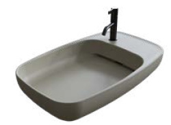 Turkuaz Nova Tezgah Üstü Lavabo 70x42 cm Mat Kapuçino