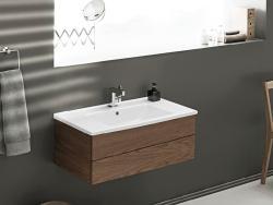 Turkuaz Arte Etajerli Lavabo 100x45 cm Beyaz uygulama örneği