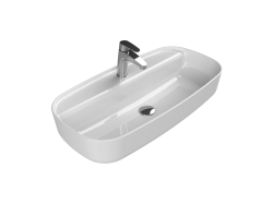 Turkuaz Aqua Tezgah Üstü Lavabo 80x40 cm Beyaz