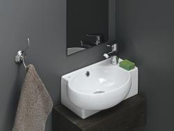 Turkuaz Mini Köşe Lavabo 28x45 cm Beyaz uygulama örneği