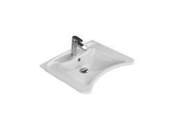 Turkuaz Lavabo Bedensel Engelli 60x50 cm Beyaz