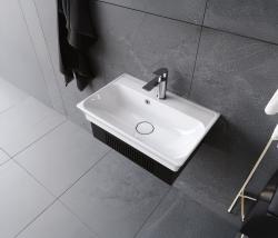 Turkuaz Blue Etajerli Lavabo 60x38 cm Beyaz uygulama örneği