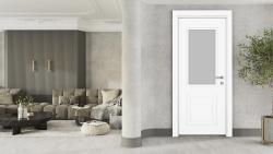 VARIODOR Alize Premium Luxury Lake Beyaz Camlı 70x205 PVC İç Kapı