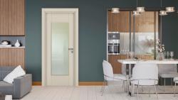 VARIODOR Alize VDA-50 Soft Bej Camlı 80x198 PVC İç Kapı