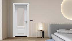 VARIODOR Alize Premium Style Lake Beyaz Camlı 80x205 PVC İç Kapı