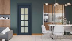 VARIODOR Alize VDA-50 Belize Mavi G Camlı 70x198 PVC İç Kapı