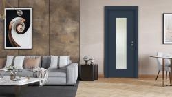VARIODOR Alize VDA-70 Belize Mavi Camlı 90x205 PVC İç Kapı