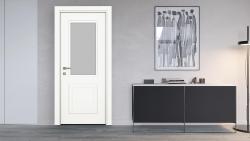 VARIODOR Alize Premium Step Lake Beyaz Camlı 45x198 PVC İç Kapı Yavru Kanat