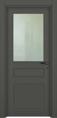 VARIODOR Alize VDA-06 Modern Antrasit Camlı 45x198 PVC İç Kapı Yavru Kanat