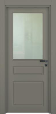 VARIODOR Alize VDA-06 Haki Gri Camlı 80x198 PVC İç Kapı