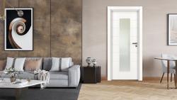 VARIODOR Alize VDA-70 Lake Beyaz Camlı 90x205 PVC İç Kapı