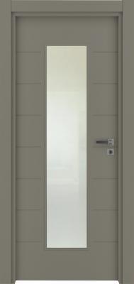 VARIODOR Alize VDA-70 Haki Gri Camlı 80x198 PVC İç Kapı