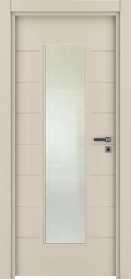 VARIODOR Alize VDA-70 Soft Bej Camlı 45x198 PVC İç Kapı Yavru Kanat