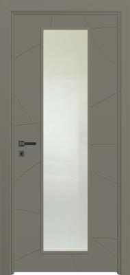 VARIODOR Alize VDA-100 Haki Gri Camlı 45x205 PVC İç Kapı Yavru Kanat