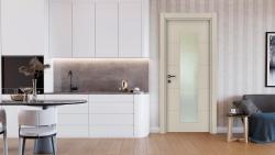 VARIODOR Alize VDA-80 Soft Bej Camlı 90x205 PVC İç Kapı