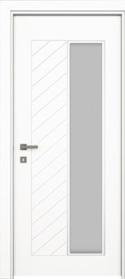 VARIODOR Alize Premium Fishbone Lake Beyaz Camlı 2 80x205 PVC İç Kapı