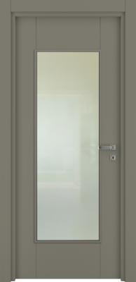 VARIODOR Alize VDA-50 Haki Gri Camlı 90x198 PVC İç Kapı