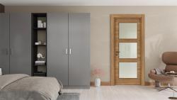 VARIODOR Klasik Teak 10 Camlı 90x205 Melamin İç Kapı