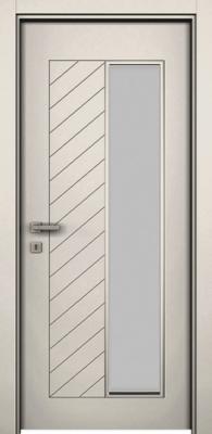 VARIODOR Alize Premium Fishbone Soft Bej Camlı 2 70x205 PVC İç Kapı