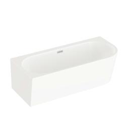 VitrA Geo Köşe Küvet — 180x80 cm, sol, dikdörten taşmalı sifon, beyaz