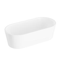 VitrA Geo Freestanding Küvet — 190x90 cm, gizli taşmalı sifon, beyaz