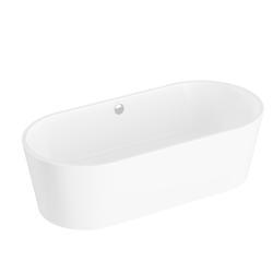 VitrA Geo Freestanding Küvet — 190x90 cm, standart krom sifon, beyaz