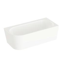 VitrA Geo Köşe Küvet — 165x75 cm, sağ, gizli taşmalı sifon, beyaz