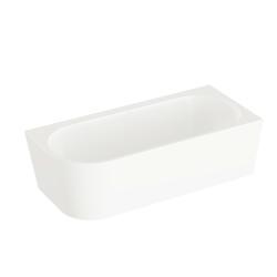 VitrA Geo Köşe Küvet — 180x80 cm, sağ, gizli taşmalı sifon, beyaz