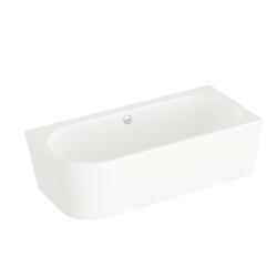 VitrA Geo Köşe Küvet — 180x80 cm, sağ, standart krom sifon, beyaz