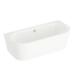 VitrA Geo Duvar Bağlantılı Küvet — 180x80 cm, standart krom sifon, beyaz