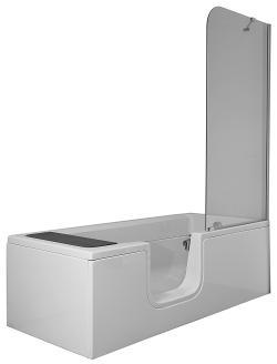 VitrA Combo Küvet — Sol, Aquasoft easy Krom Jetli, 6 su jeti, 170X75