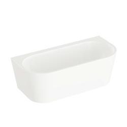 VitrA Geo Duvar Bağlantılı Küvet — 165x75 cm, gizli taşmalı sifon, beyaz