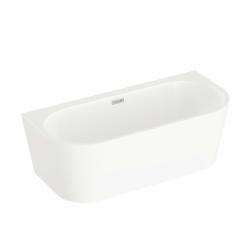 VitrA Geo Duvar Bağlantılı Küvet — 165x75 cm, dikdörten taşmalı sifon, beyaz
