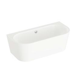 VitrA Geo Duvar Bağlantılı Küvet — 165x75 cm, standart krom sifon, beyaz