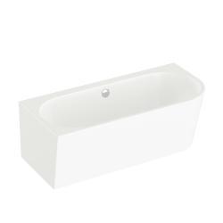 VitrA Geo Köşe Küvet — 165x75 cm, sol, standart krom sifon, beyaz