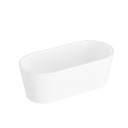 VitrA Geo Freestanding Küvet — 160x75 cm, gizli taşmalı sifon, beyaz