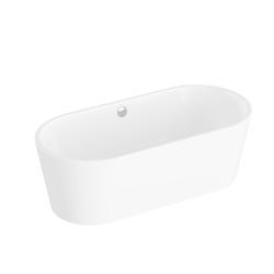 VitrA Geo Freestanding Küvet — 170x80 cm, standart krom sifon, beyaz