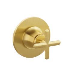 VitrA Origin Classic Ankastre Yönlendirici — 3 Delikli, Fırçalı Altın
