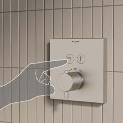 VitrA AquaHeat Ankastre Banyo Bataryası — Termostatik, Sıva Üstü Grubu, Fırçalı Nikel
