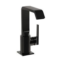 VitrA Suit Lavabo Bataryası — Yandan, Parlak Siyah