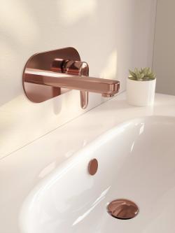 VitrA Root Round Ankastre Lavabo Bataryası — Sıva üstü, Soft Bakır