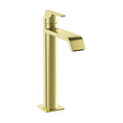 VitrA Suit Lavabo Bataryası — Üstten Kumandalı, Yüksek, Soft Altın