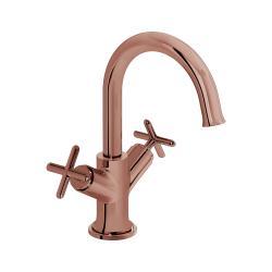 VitrA Origin Classic Lavabo Bataryası — Çift Kumandalı, Soft Bakır