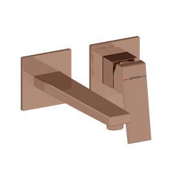 VitrA Minimax Square Ankastre Lavabo Bataryası — Uzun Sıva Üstü, Soft Bakır