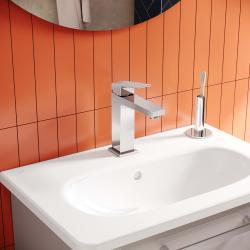 VitrA Minimax Square Lavabo Bataryası — Yüksek, Krom
