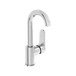 VitrA Root Round Lavabo Bataryası — Döner Borulu, Krom (5,0)