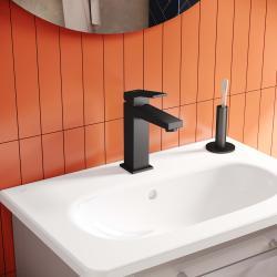VitrA Minimax Square Lavabo Bataryası — Yüksek, Mat Siyah